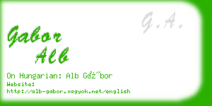 gabor alb business card